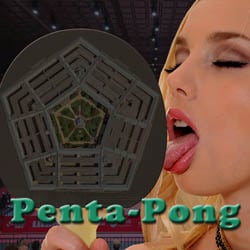Penta-Pong strip mobile game